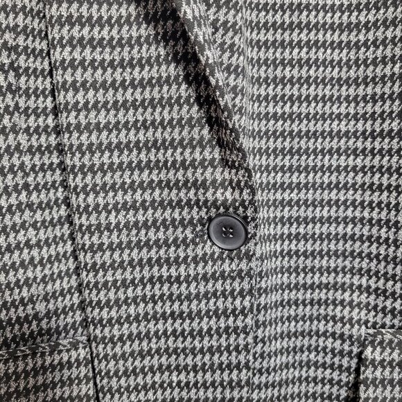 Truth by Republic 3X Light Gray Black Houndstooth One Button Longsleeve Blazer - Picture 5 of 12